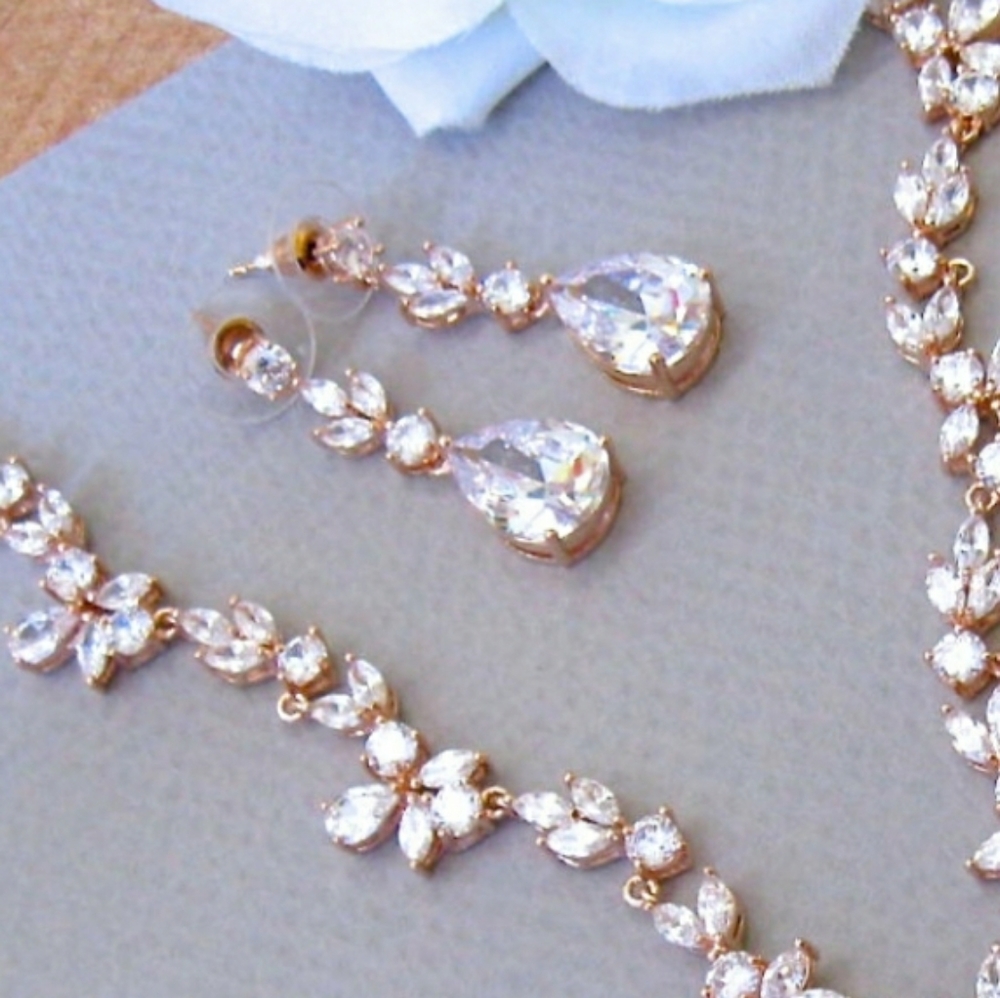 Gold Cubic Zirconia Earrings